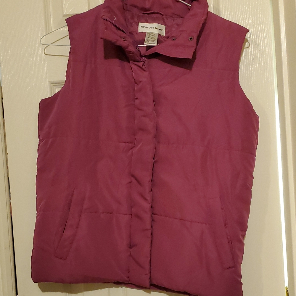 Newport News Magenta Puffer Vest
